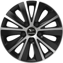 Car Wheel Hubcaps Versaco Rapide Black Chrome B...