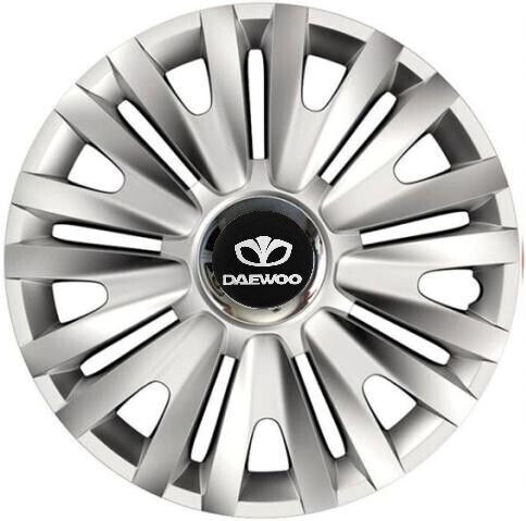 Τάσια Τροχών Αυτοκινήτου Versaco Royal Rc 13" Σήμα 3d Μεταλλικό Daewoo 4 Τεμάχια
