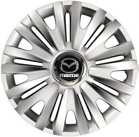 Car Wheel Hubcaps Versaco Royal Rc 15" 3d Metal Logo Mazda 4 Pieces