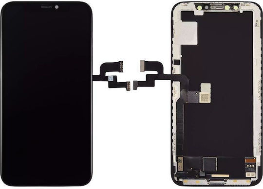 Екран Zy Ltps със сензорен механизъм за iPhone X (Черен)