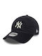 New Era 9twenty New York Yankees Mlb Washed Script Marineblau Kappen