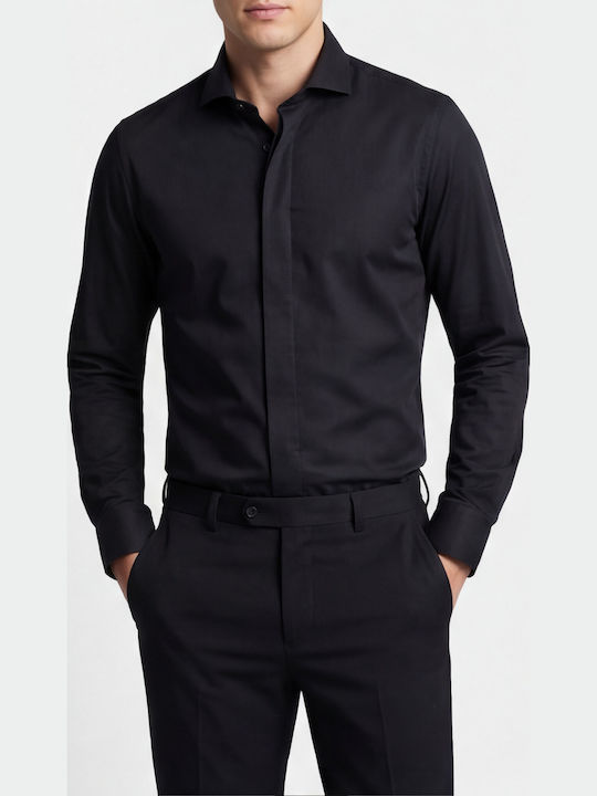 Long Sleeve Shirt Narrow Fit Black