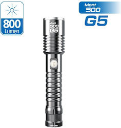 SAS 100-85-001-G5 Στεγανός Επαναφορτιζόμενος Φακός LED 800lm SAS 100-85-001-G5 Στεγανός Επαναφορτιζόμενος Φακός LED 800lm