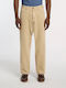 Men's Jeans Pants with Relaxed Tapered Fit Beige