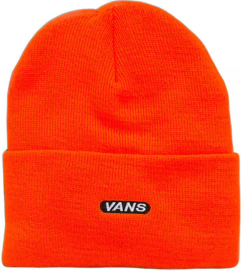 Tall Cuff Beanie Men's Knitted Beanie in Orange Colour