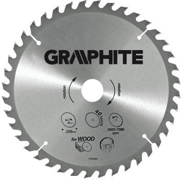 Graphite Cutting Disc for Wood with 30 Teeth 130mm