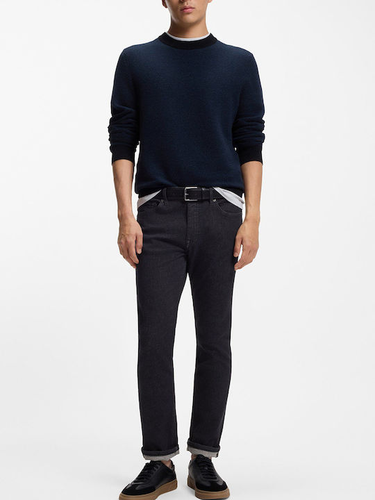 Delaware Men's Elastic Jeans Pants with Slim Fit Dark Blue