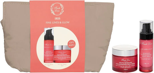 Fresh Line Iris Fine Lines & Glow Σετ Περιποίησης για Λάμψη 3τμχ
