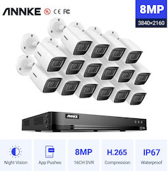 Annke Σύστημα Παρακολούθησης 16 Καμερών CCTV 8MP Annke Σύστημα Παρακολούθησης 16 Καμερών CCTV 8MP