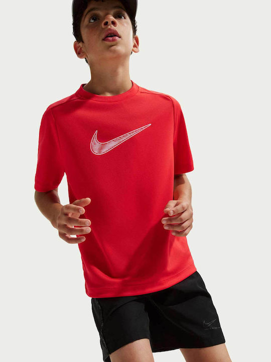 Nike Παιδική Μπλούζα Κοντομάνικη Red