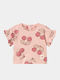 Kids Short-Sleeved Top Pink Fuchsia