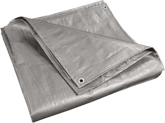 Pânză Impermeabilă Universală 3x5 M 100g/m² Densitate Inele Metalice De Fixare Culoare Argintie