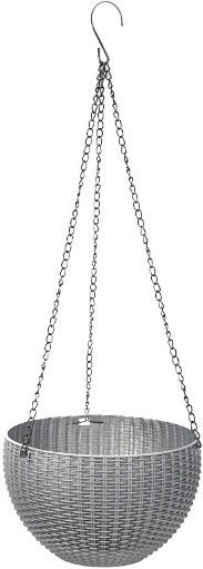 SGTT Hängender Pflanzentopf Metall Grau 26x26cm