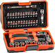 Mixed Set Screwdriver Ratchet Wrench 38 Pcs Bits Magnetic Adapters Cr-v In Plastic Carrying Case