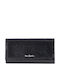 Leder Damenbrieftasche Schwarz