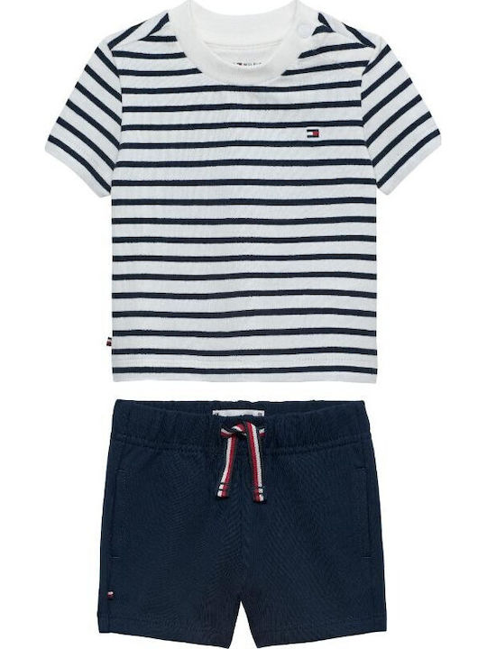 Tommy Hilfiger Παιδικό Σετ με Σορτς Καλοκαιρινό 2τμχ Μπλε