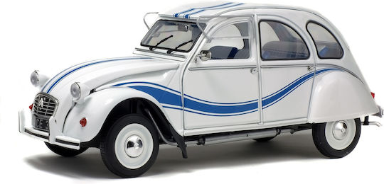 1/18 Citroen 2cv6 1983 ''france 3'' White W Blue Stripes