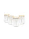 Hermia Set of Water / Cocktail Glasses Glass White 420ml 4 Pieces