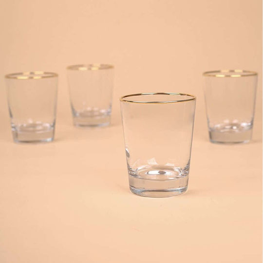 Hermia Set of Water Glasses Glass White 275ml 4 Pieces