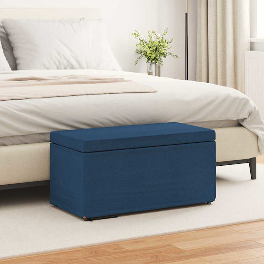 Living Room Stools Upholstered with Blue Fabric 40x81x41cm