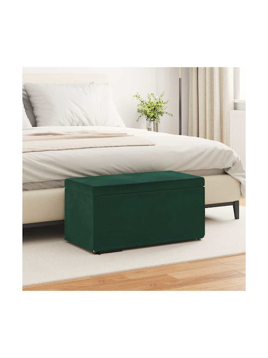 Hocker Für Das Wohnzimmer Mit Samt Dunkelgrün G...