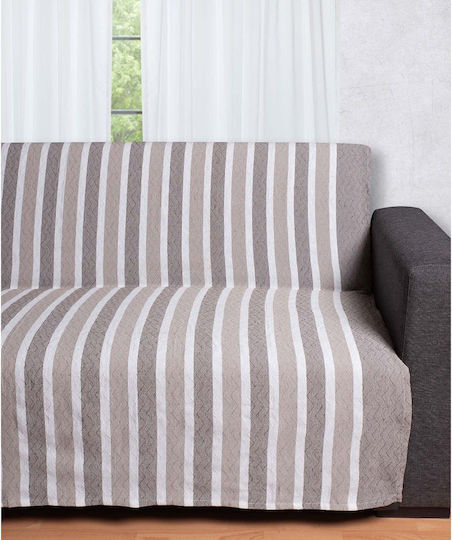 Silk Fashion Покривка Четириместен Диван Throw 180x320см Бежова
