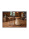 Galifas General Use Vase with Wooden Lid Transparent 1000ml 1 Piece