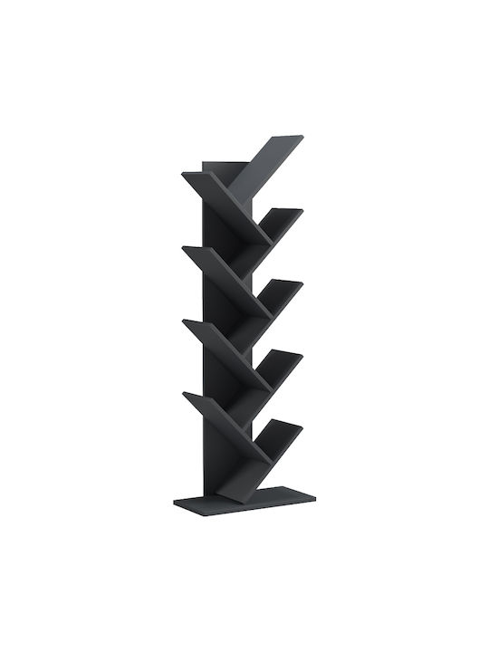 Bookcase Fyllo Anthracite 50x25x141.5cm