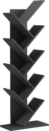 Βιβλιοθήκη Fyllo Ανθρακί 50x25x141.5εκ.