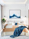 Sherpa Comforter Double 220x240cm Square Salmon-White