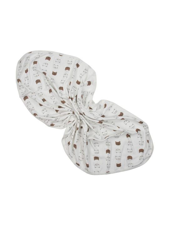 Kamtex Baby Swaddle Blanket Ecru 80x90cm