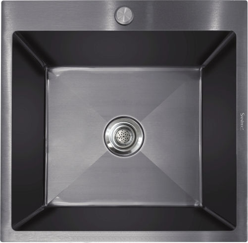 Sanitec Gefäß Küchenspüle Inox M50xP50cm Silber