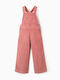 Kids Corduroy Dungarees Dusty Pink
