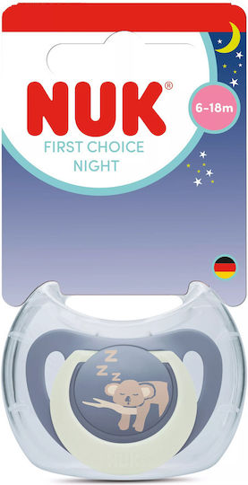 Nuk Erste Wahl Schnuller Silikon Nacht Blau für 6-18 Monate