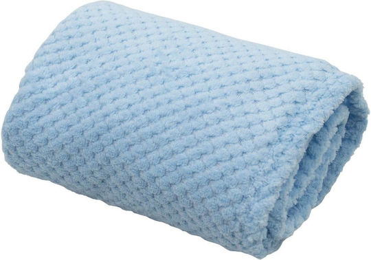 Kamtex Baby Куверта За Бебешко Гушкане И Легло Флийс Светлосиня 86x96см