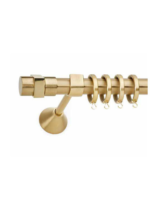 Anartisi Metallic Curtain Pole S11 Single Ø25mm 160cm Matte Gold