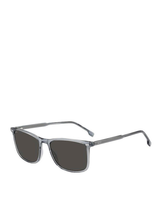 Boss Unisex Sunglasses with Blue Horn-Rimmed Fr...
