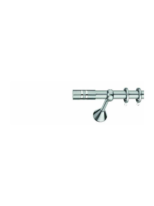 Enis by Domus Metallic Curtain Pole Single P25mm 160cm Nickel Matte