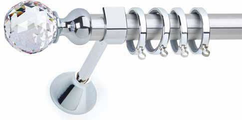 Anartisi Kurtinoșu Metalic 8558 Single Φ25mm 160cm Auriu Satinat 8558/Auriu