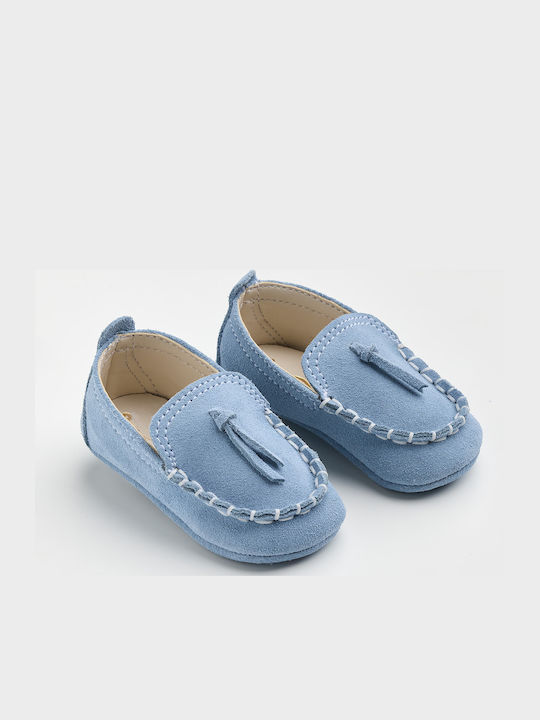 Ever Kid Christening Leather Soft Sole Light Bl...