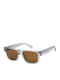Prive Revaux Unisex Sonnenbrillen mit Transparentem Horn umrandetem Rahmen und Braunen Gläsern