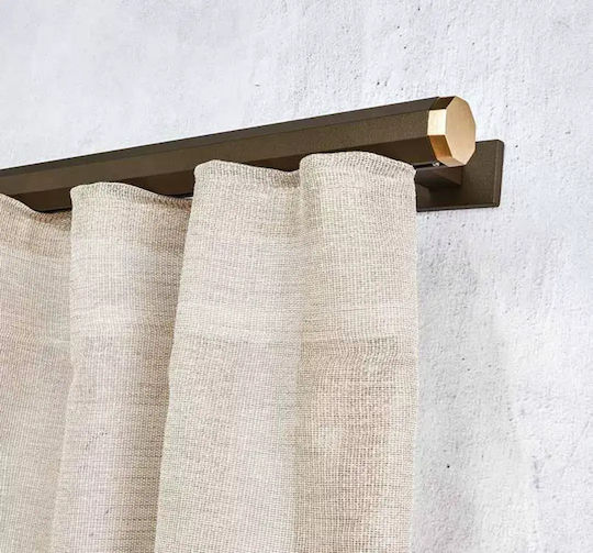 Anartisi Tetris Einweg Vorhangschiene Metallisch In Gold Farbe 200cm