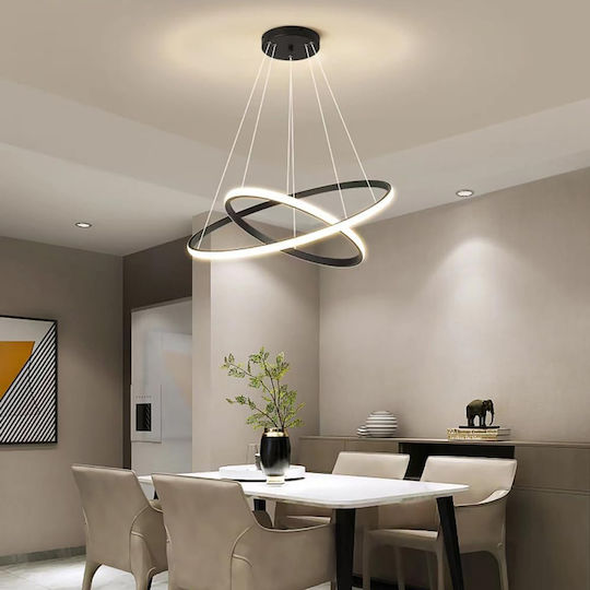 Powertech Pendant Ceiling Light Black LED with Natural White Light 60x60x120cm