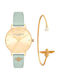 Olivia Burton Γυναικείο Ρολόι 34mm Μπαταρίας σε Γαλάζιο Χρώμα