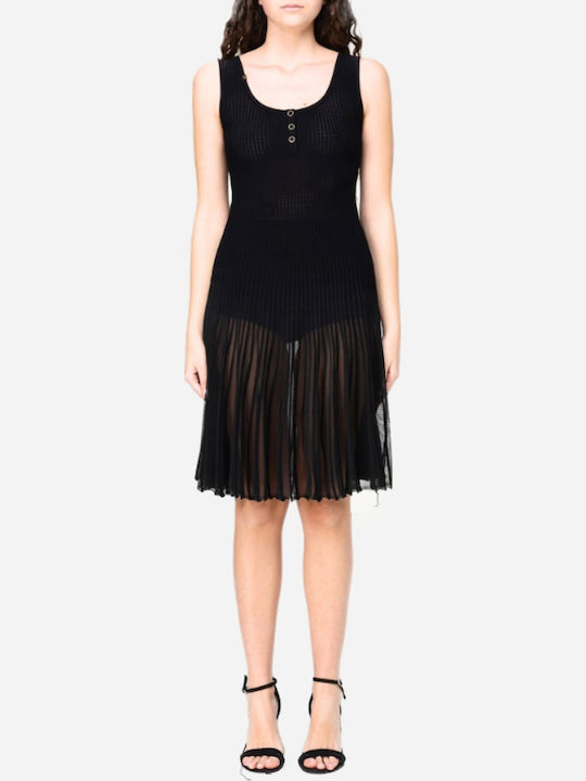 Elisabetta Franchi Πλεκτό Φόρεμα Βραδινό Μαύρο Elisabetta Franchi Πλεκτό Φόρεμα Βραδινό Μαύρο