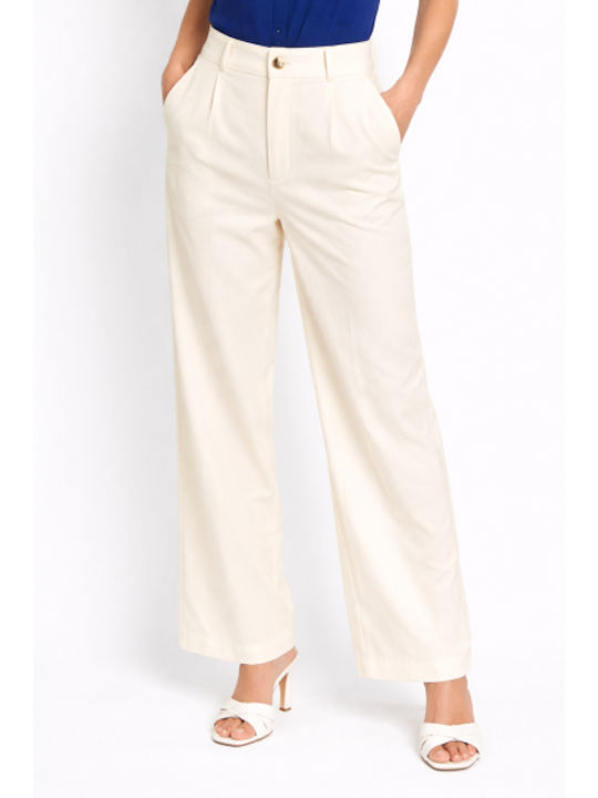 Women's Pantaloons in Regular Fit Ecru SL-3693P-26TR-ECRU