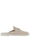 Suede Mules με Ψηλό Τακούνι σε Μπεζ Χρώμα