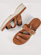 Women's Flat Sandals Flatforms Tabac Brown