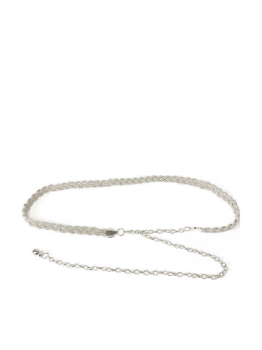 Women's Chain Belt Silver