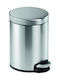 Durable Waste Bin from Stainless Steel with Pedal Gray 5lt